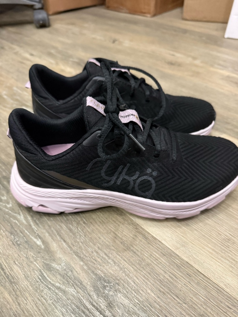 Ryka Black and Light Pink Women's Athletic Sneakers